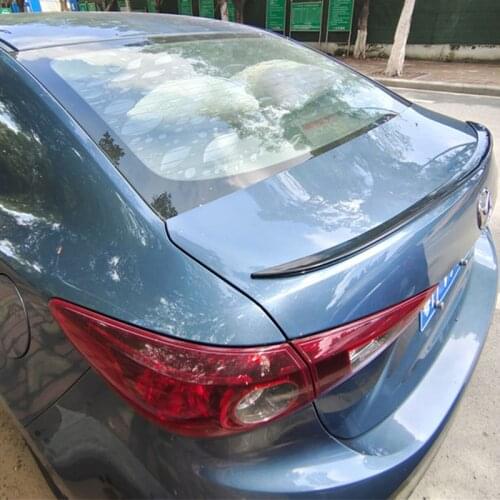 CEYUSOT For NEW Mazda 3 Accessories Spoiler Mazda3 PU Material Car Trunk Rear Lip Wing Tail Body Kit Diffuser V Style 2014-2021
