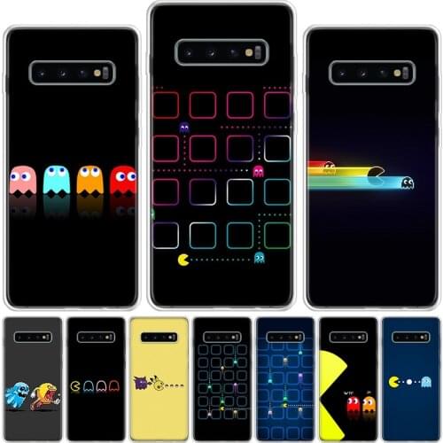 Cute Pacman Eating Phone Case For Samsung Galaxy A51 A71 A50 A70 A80 A90 A01 A6 A7 A8 A10 A10S A20S A20E A30 A40 Plus Cover