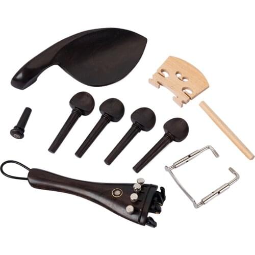 Ebony Violin Spare Parts Chinrest Pin Screw Complete Accessory Kit