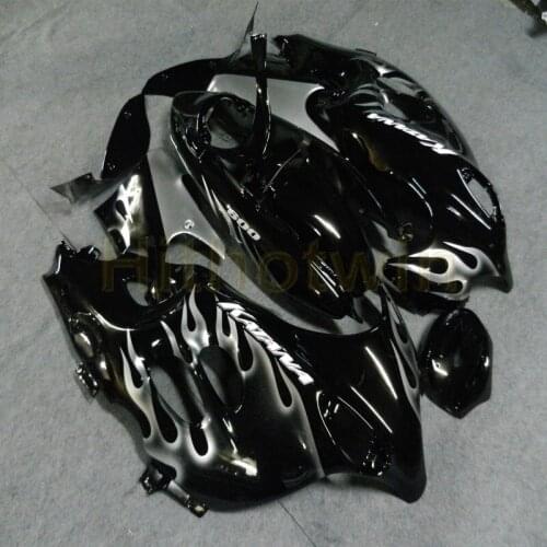 GSX 750F GSX 600F ABS Plastic Bodywork Set motorcycle fairing for GSX750F GSX600F 2003 2004 2005 2006 Screws silver flames
