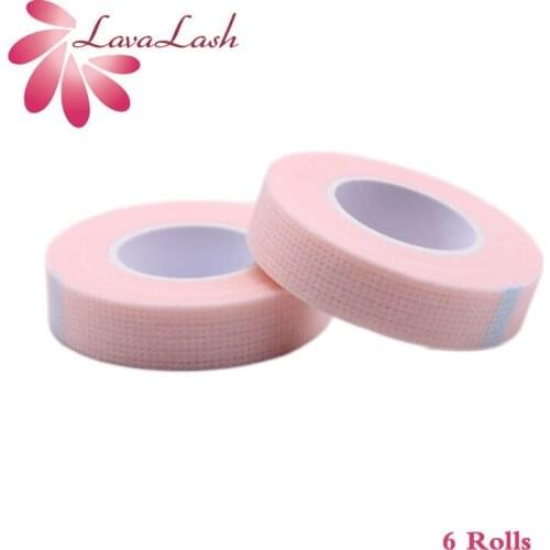 6 Rolls Eyelash Isolation Tape Eyelet Grafting Eyelash Extension Belt Breathable Comfortable Sensitive Resistance Pink Eye Pad