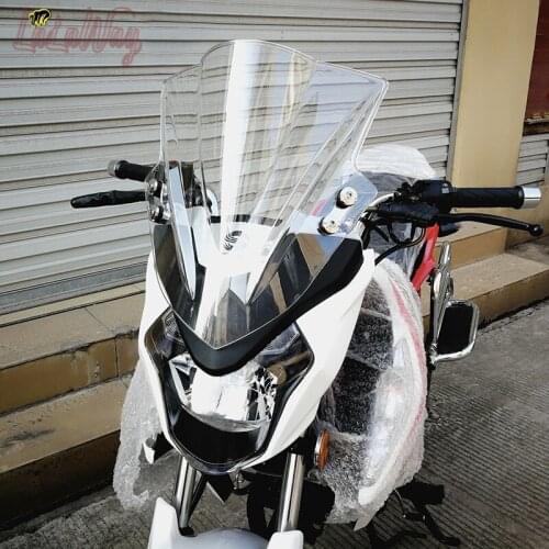 Universal Elect Windshield Windscreen,Motorcycle& & Motorbike Tall Clear Replacement Windshield Adjustable For Yamaha BMW Honda