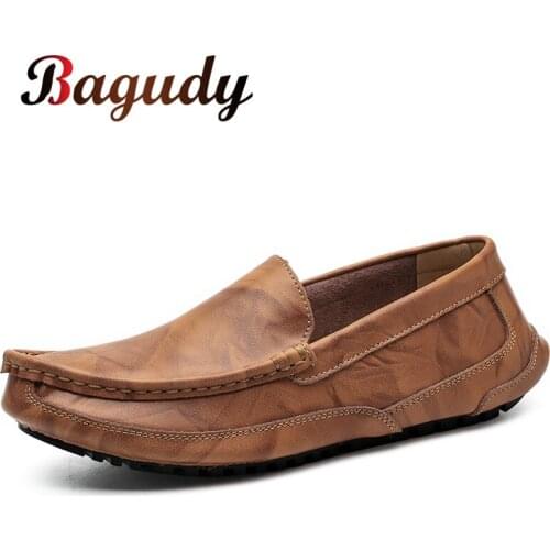 New Men Genuine Leather Boat Shoes Comfortable Casual Shoes Loafers Men Fashion Hight Quality Non-slip Driving Shoes Moccasins