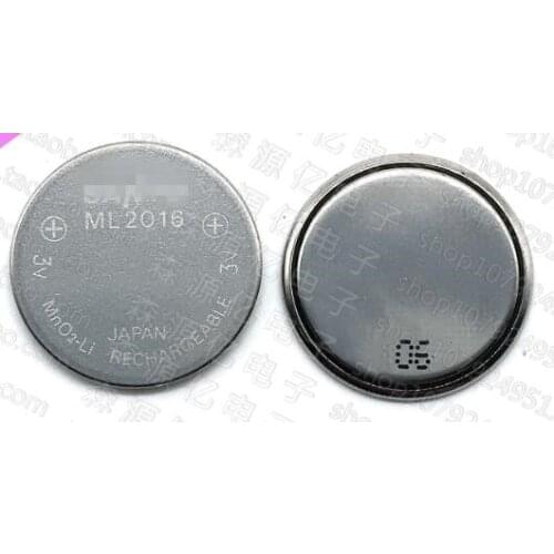 10PCS Japan ML2016 3V Rechargeable Button Battery Lithium Manganese Lithium Battery ML2016