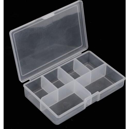 Plastic Fishing Tackle Boxes Multi-function High-Capacity Moisture-Proof 6 Grids Fishing Lure Bait Case for Fisherman
