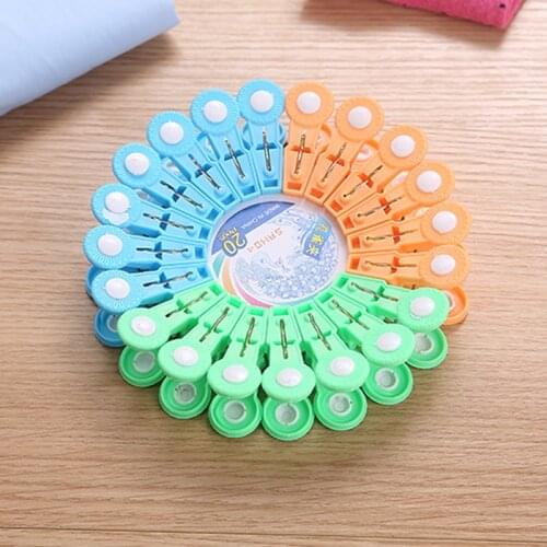 Plastic Clothespins Mini Non-slip Windproof Laundry Clips Photo Clips for Underwear Socks Drying 5.2*3.2*2.2cm