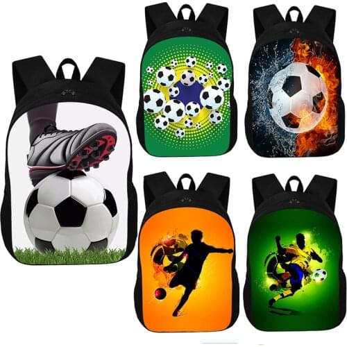 Footbally Soccerly Print Backpack Boys Girls Large-Capacity Single-Layer School Bags Mens Sports Storage Bag Backpack