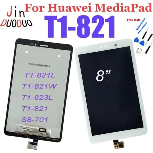 For Huawei MediaPad T1 8.0 LTE LCD Display Touch Screen Assembly For T1-821 T1-823 Lcd Replacement