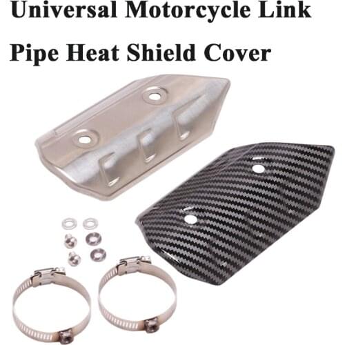 Univesal Motorcycle Exhaust Connection Link Pipe Escape Heat Shield Cover Guar Protector Anti-Scalding For MT-09 CB500R GSR750