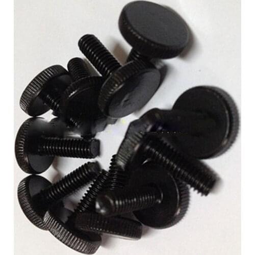 M3 Thumb Screw Flat head Knurled Screws GB835 Black 6mm-20mm Length