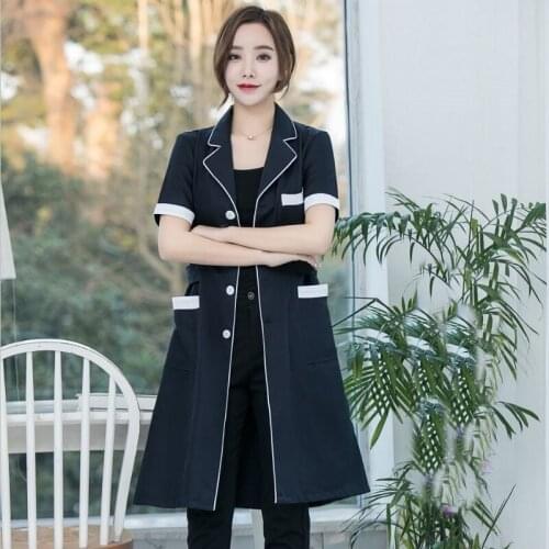 Famale Spa Uniform Beauty Salon Work Scrubs Uniform Long Section Uniforms Lab Coats Health Workers Work Scrubs Uniform AS264