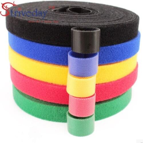 10 Meters/roll magic tape nylon cable ties Width 2 cm wire management cable ties 6 colors to choose from DIY
