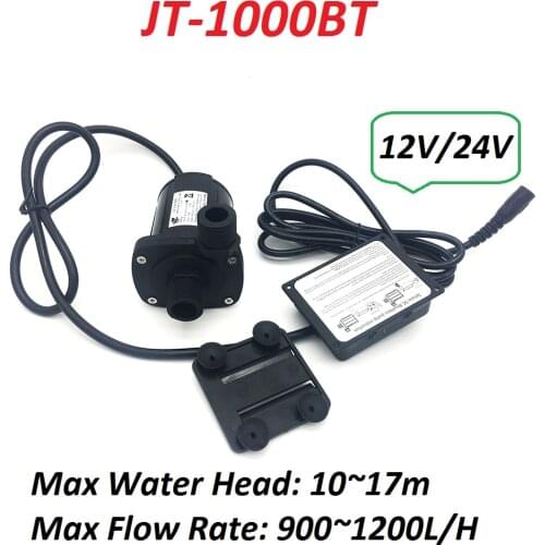 1000BT 12V 24V High Pressure 17m Max Water Head Brushless Pump 900~1200L/H Submersible Water Pump