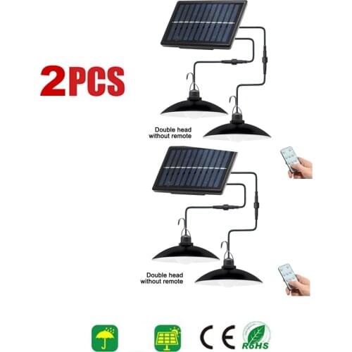 2pcs Retro Lampshade Balcony Chicken Coop Waterproof Shed Lamp Hanging Solar Pendant Lights Auto On Off Garden Home Outdoor Indo