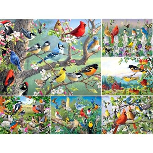 5D DIY Diamond Painting Animals Birds Cross Stitch Kit Full Drill Square Embroidery Mosaic Art Picture of Rhinestones Decor