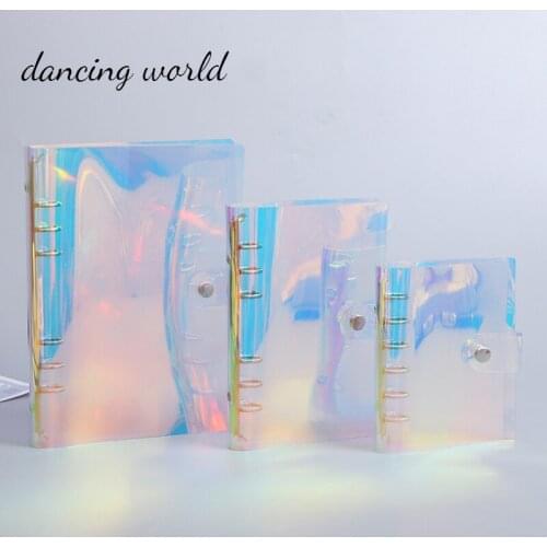 A5 A6 PVC Creative Laser Binder Loose Notebook Diary Loose Leaf Note Book Planner Office Supplies Journal A6 Binder Planner