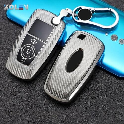 Tpu Carbon Filber Car Remote Key Case Cover For Ford Mondeo Fusion F150 F-150 Mustang Focus Explorer Edge Ecosport Accessories