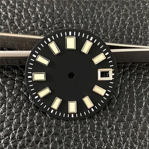 29MM C3 Luminous Watch Dial for NH35A Movement Diving Watch Repair Parts