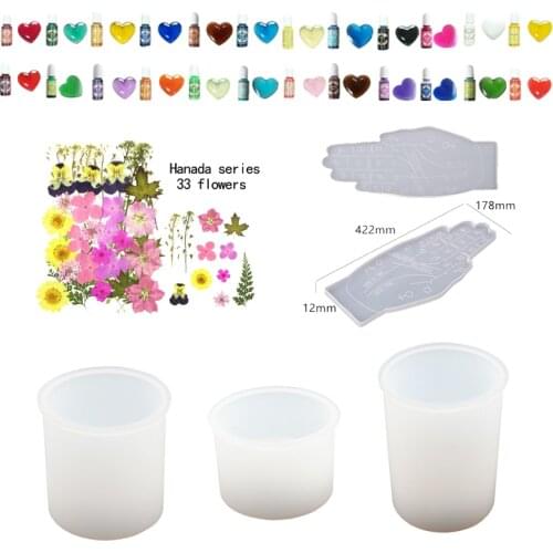 DIY Composite Materials Crystal Gum Palmistry Tray Mold Aromatherapy Candle Silica Gel Mold Dry Flower Decorative Handmade Tools