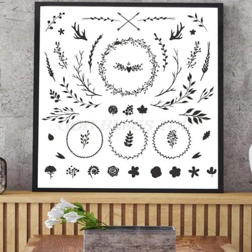 Garland Leaves Flower DIY Silicone Clear Stamp Seal Scrapbook Embossing Album Drop Shipping