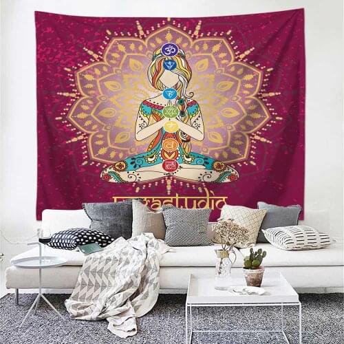 Indian hippies Bohemian Buddha-style tapestry Mandala Wall Hanging Occupancy Meditation Bedroom Home Decoration