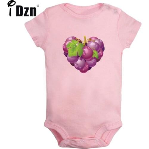 Baby Boys Girls Summer Bodysuit Love Grape Guava Printed Clothing Fruit Design Rompers Newborn Cotton Short Sleeves Jumpsuits