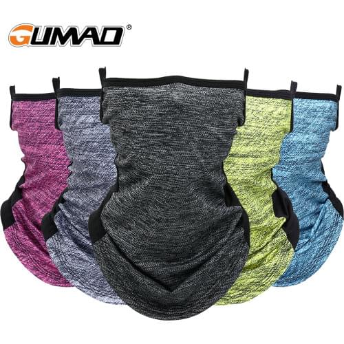 Summer Triangle Bandana Hunting Scarf Ice Silk Tube Neck Hang Ear Scarves Sports Fishing Running Hiking Half Face Mask Men Women