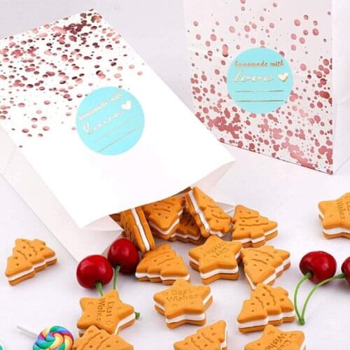 M17D 500 Pcs Tags Sticker Blue Weather Expression Birthday Wedding Holiday Decorative Presents Labels Decals Christmas Gifts