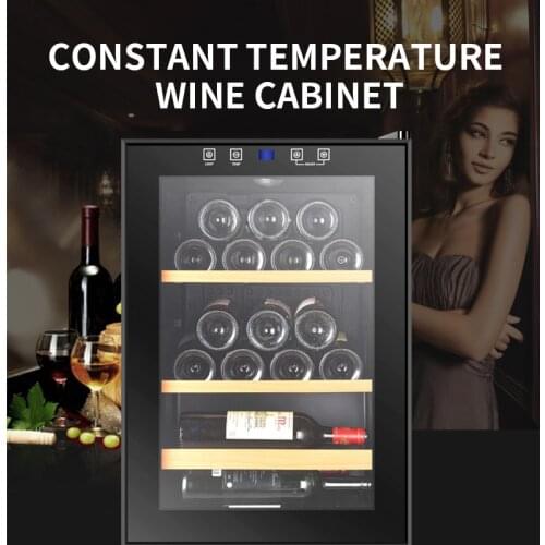 4 layers Constant temperature small wine cabinet freezer solid wood wine cabinet home tea cabinet refrigerated display cabinet