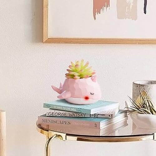 Cute Resin Flower Pot Ornament Lovely Animal Shape A Fantastic Decoration House Office Desktop Decor