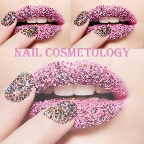 Mini 0.8mm Gradient Beads Shining Rhinestone Nail Decoration for UV Gel Manicure Nail Glitter Decoration Colorful Micro Powder