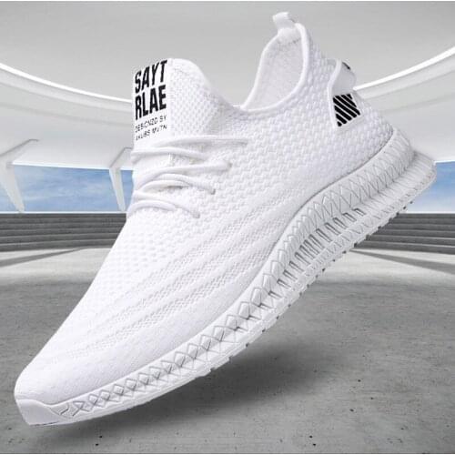 Mens New Fashion Flat Shoes Mens Casual Shoes Are Comfortable and Breathable, Mesh Walking Sports Running Shoes