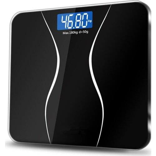 A2 Bathroom Floor Body Scale Glass Smart Household Electronic Digital Weight Balance Bariatric LCD Display 180KG/50G