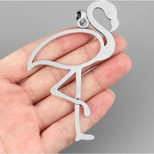 4PCS Antique Exquisite Simple Style Animal Bird Charms Pendants Red-crowned Pendant for Women &Men Jewelry Findings