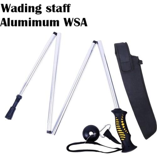 1.39m Wading Rod Portable Folding 41cm Fly Fishing Wading Staff Wading Rods Outdoor Hiking Fishing Accessories Fish Tackle