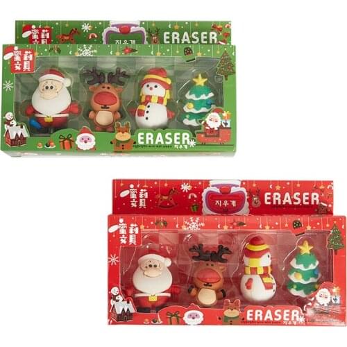 Christmas childrens gifts Santa Claus shape eraser cartoon shape eraser student creative stationery prizes office supplies