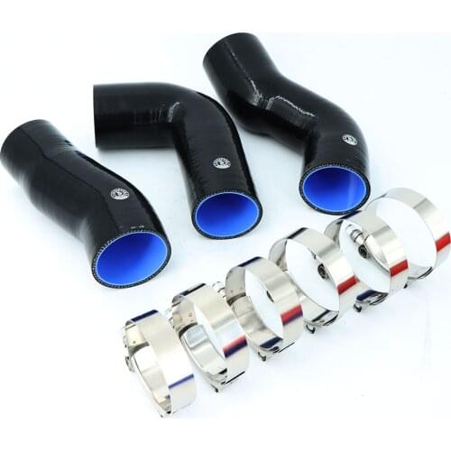 Silicone Intercooler Turbo Pipe Hose W/ T-Clamps Kit Fits For BMW E60 E61 530d 525d