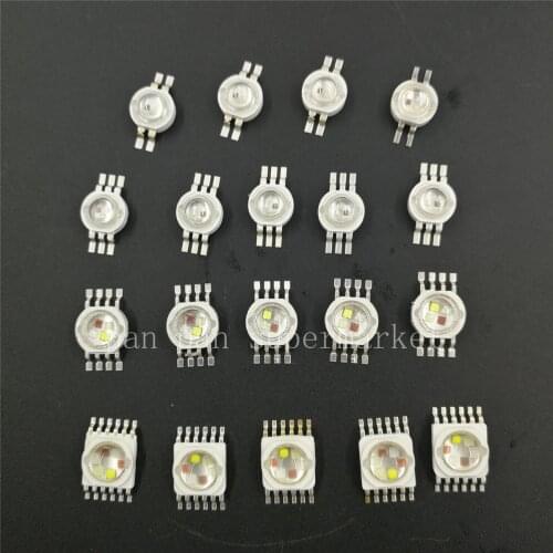 RGB RGBW RGBWY RGBWYV High Power LED Chip 3W 4W 15W 18W Colorful DIY molding LED Stage lights Source 4pin 6pin 8pin 10pin 12pin
