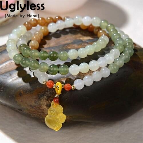 Uglyless Natural Candy Hotan Jade Elastic Rope BR702