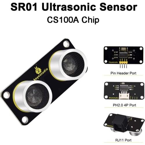 Keyestudio High Sensitivity SR01 CS100A Chip Ultrasonic Module Distance Sensor Detector Ranging Module for Arduino DIYElectronic