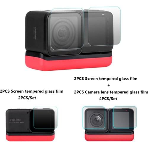 Tempered Glass Protective Film for Insta360 ONE R Camera Accessories 9H Hardness Camera Lens Screen Protector Anti-shatter Films