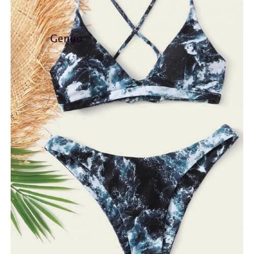 Sexy Bandage Bikini 2021 Swimsuit Swimwear Women Thong Push Up Bikinis Set Womens Swimming Suit Biquini Bathing Suit