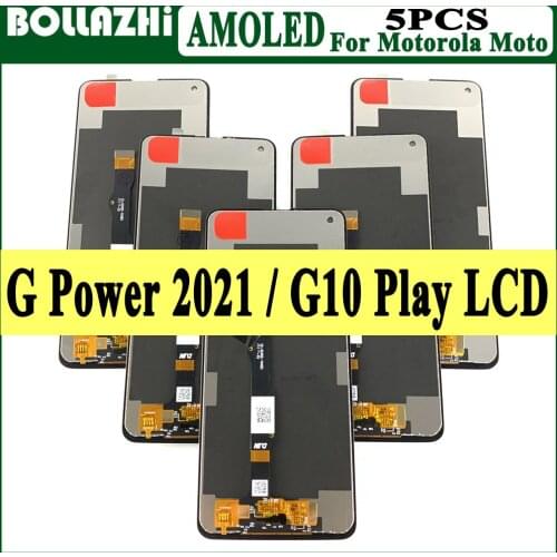 5 Piece/lot Amoled LCD For Motorola Moto G Power 2021 LCD G10 Play LCD Display Screen Touch Digitizer Replacement Repair Parts