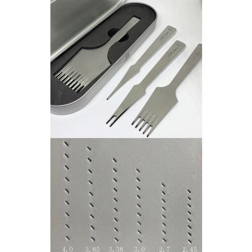 1/2/5/8/9 Prong Stainless Steel Leather Craft Tools Hole Punch Tool(2.45mm/2.7mm/3.0mm/3.38mm/3.85mm/4.0mm)