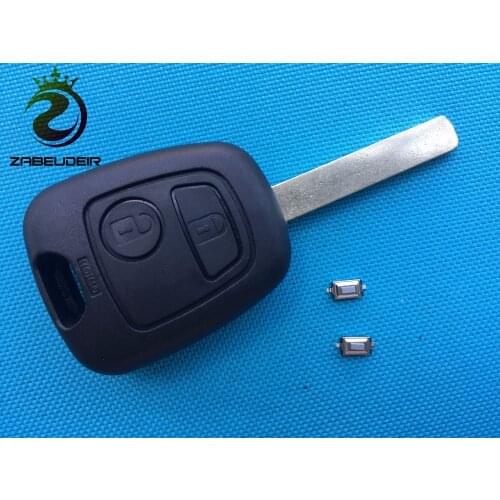 ZABEUDEIR 1pc New Replacement Case For Citroen C1 C2 C3 C5 2 Buttons Remote Key Fob shell micro switches uncut VA2 blade no logo