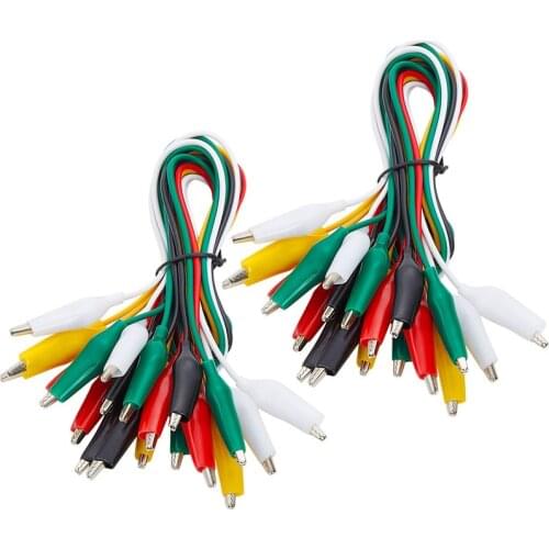 Brand New 10pcs Alligator Clips Electrical DIY Test Lead Set&Alligator Double-Ended Crocodile Clips Roach Clip Test Jumper Wire