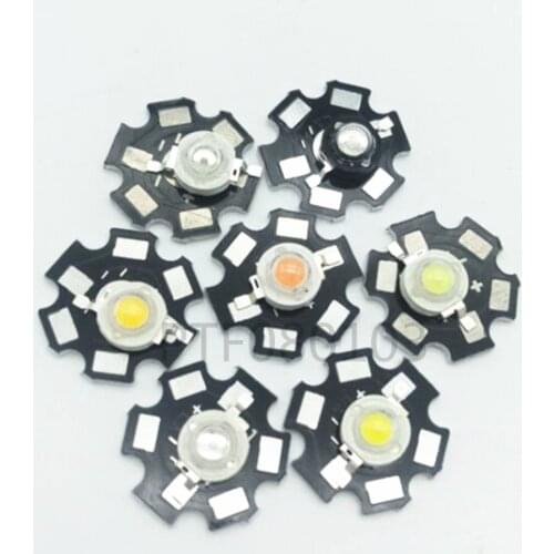 10Pcs/lots 1W 3W LED lamp Chip SMD Emitting Diodes Aluminum PCB Heat Sink 3.2V-3.4V DIY UV light LED Plant Grow light Bulb