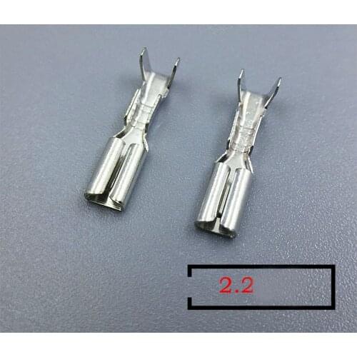 100pcs/lot 2.2 Plug Insert Spring Connector 2.2mm Connection Terminal Cold Pressing Terminal DJ622-D2A