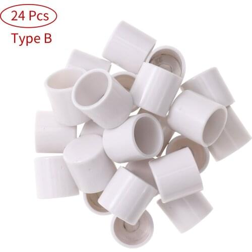 24Pcs Table Chair Tube End Plugs Leg Caps Mats PVC Anti Slip Feet Cups Legs Covers Protectors Furniture Foot Pads Floor Guards