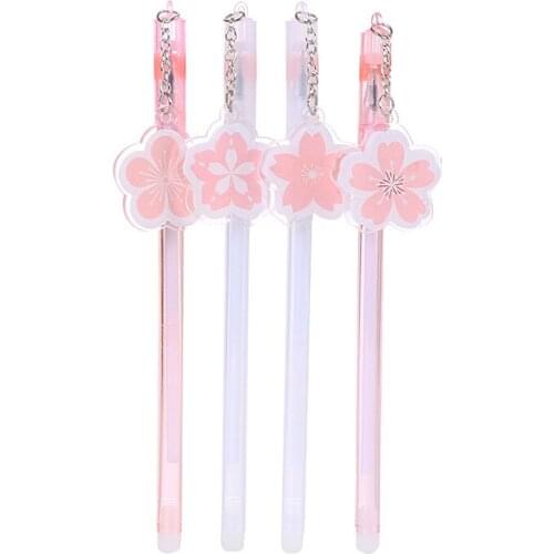40 pcs/lot Kawaii Cherry Pendant Gel Pen 0.5mm black ink Signature Pen School Office writing Supply Promotional Gift